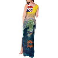 Niue ANZAC Day Tank Maxi Dress We Will Remember Them Camouflage Style