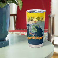 Niue ANZAC Day Tumbler Cup We Will Remember Them Camouflage Style