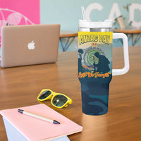 Niue ANZAC Day Tumbler With Handle We Will Remember Them Camouflage Style