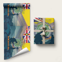 Niue ANZAC Day Wrapping Paper We Will Remember Them Camouflage Style - Polynesian Pride