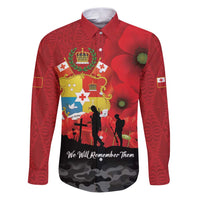 Tonga ANZAC Day Family Matching Puletasi and Hawaiian Shirt Ngatu Pattern We Will Remember Them