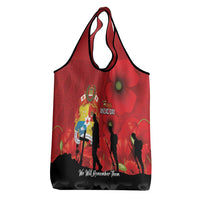 Tonga ANZAC Day Grocery Bag Ngatu Pattern We Will Remember Them
