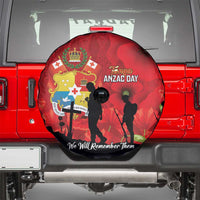 Tonga ANZAC Day Spare Tire Cover Ngatu Pattern We Will Remember Them