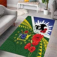 Cook Islands ANZAC Day Area Rug Last Post Lest We Forget