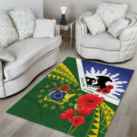 Cook Islands ANZAC Day Area Rug Last Post Lest We Forget