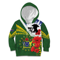 Cook Islands ANZAC Day Kid Hoodie Last Post Lest We Forget