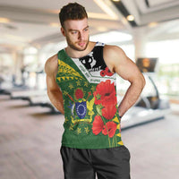 Cook Islands ANZAC Day Men Tank Top Last Post Lest We Forget