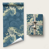 Cyan Polynesia Hammerhead Shark Tattoo With Plumeria Lei Wrapping Paper - Polynesian Pride