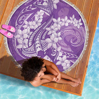 Purple Polynesia Hammerhead Shark Tattoo With Plumeria Lei Beach Blanket