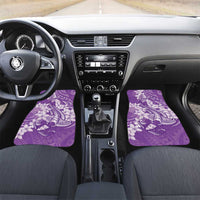Purple Polynesia Hammerhead Shark Tattoo With Plumeria Lei Car Mats