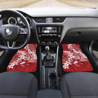 Red Polynesia Hammerhead Shark Tattoo With Plumeria Lei Car Mats