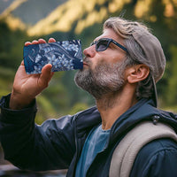 Navy Blue Polynesia Hammerhead Shark Tattoo With Plumeria Lei 4 in 1 Can Cooler Tumbler