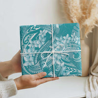 Teal Polynesia Hammerhead Shark Tattoo With Plumeria Lei Wrapping Paper - Polynesian Pride