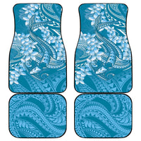 Blue Polynesia Hammerhead Shark Tattoo With Plumeria Lei Car Mats