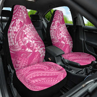 Pink Polynesia Hammerhead Shark Tattoo With Plumeria Lei Car Seat Cover LT14 One Size Pink - Polynesian Pride