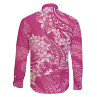 Pink Polynesia Hammerhead Shark Tattoo With Plumeria Lei Family Matching Mermaid Dress and Hawaiian Shirt LT14 - Polynesian Pride