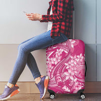Pink Polynesia Hammerhead Shark Tattoo With Plumeria Lei Luggage Cover