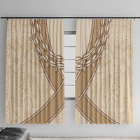 Mauri Ribaberiki Kiribati Window Curtain Cowrie Shells Lei Palm Leaf Weaving