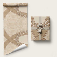 Mauri Ribaberiki Kiribati Wrapping Paper Cowrie Shells Lei Palm Leaf Weaving - Polynesian Pride