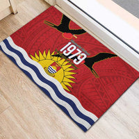 Mauri Kiribati Independence Day Rubber Doormat 1979 Proud National Frigatebird