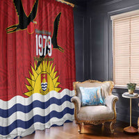 Mauri Kiribati Independence Day Window Curtain 1979 Proud National Frigatebird