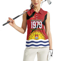 Mauri Kiribati Independence Day Women Sleeveless Polo Shirt 1979 Proud National Frigatebird