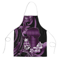 Purple Hafa Adai Guam Apron Chamorro Latte Stone Hand With Plumeria - Polynesian Pride
