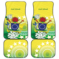 Cook Islands Independence Day Car Mats Kuki Airani Tiare Maori Polynesian Pattern - Green