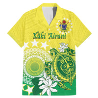 Cook Islands Independence Day Family Matching Mermaid Dress and Hawaiian Shirt Kuki Airani Tiare Maori Polynesian Pattern - Green