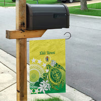 Cook Islands Independence Day Garden Flag Kuki Airani Tiare Maori Polynesian Pattern - Green