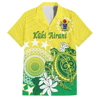 Cook Islands Independence Day Hawaiian Shirt Kuki Airani Tiare Maori Polynesian Pattern - Green