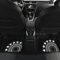 Cook Islands Independence Day Car Mats Kuki Airani Tiare Maori Polynesian Pattern - Black