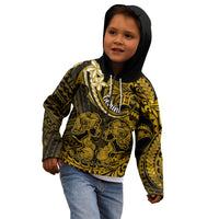 Polynesian Pride Gemini Zodiac Kid Hoodie Astrological Sign Tribal Plumeria Gold Galaxy LT14 - Polynesian Pride