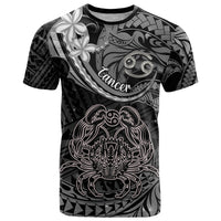 Polynesian Pride Cancer Zodiac T Shirt Astrological Sign Tribal Plumeria Grey Galaxy LT14 Grey - Polynesian Pride