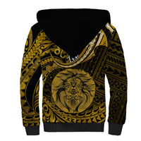 Polynesian Pride Leo Zodiac Sherpa Hoodie Astrological Sign Tribal Plumeria Gold Galaxy LT14 - Polynesian Pride