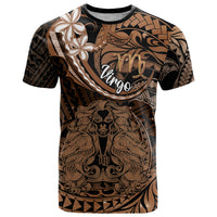 Polynesian Pride Virgo Zodiac T Shirt Astrological Sign Tribal Plumeria Brown Galaxy LT14 Brown - Polynesian Pride
