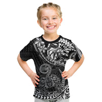 Polynesian Pride Scorpio Zodiac Kid T Shirt Astrological Sign Tribal Plumeria Black LT14 Black - Polynesian Pride