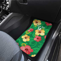 Custom Vanuatu Cricket Car Mats 2024 Tropical Flowers Version