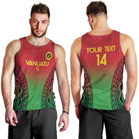 Custom Vanuatu Cricket Men Tank Top 2024 Polynesian Pattern Sporty Style