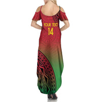 Custom Vanuatu Cricket Summer Maxi Dress 2024 Polynesian Pattern Sporty Style
