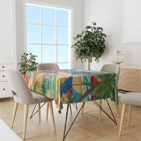 Flamingo Aloha Hawaii Tablecloth It's 5 O’Clock Somewhere Tropical Vibes - Polynesian Pride