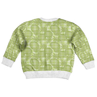 Omaomao Hawaii Breadfruit Palaka Motifs Kid Ugly Christmas Sweater LT14 - Polynesian Pride