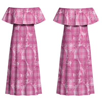 Alaka Hawaii Breadfruit Palaka Motifs Couples Matching Off Shoulder Maxi Dress and Hawaiian Shirt LT14 - Polynesian Pride