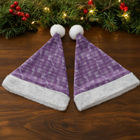 Poni Hawaii Breadfruit Palaka Motifs Christmas Santa Hat LT14 - Polynesian Pride