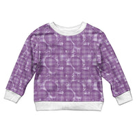 Poni Hawaii Breadfruit Palaka Motifs Kid Ugly Christmas Sweater LT14 Kid Purple - Polynesian Pride