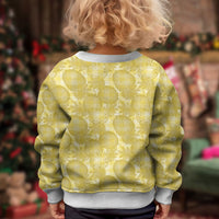 Melemele Hawaii Breadfruit Palaka Motifs Kid Ugly Christmas Sweater LT14 - Polynesian Pride