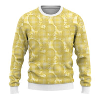 Melemele Hawaii Breadfruit Palaka Motifs Ugly Christmas Sweater LT14 - Polynesian Pride