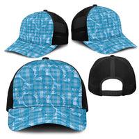 Polu Hawaii Breadfruit Palaka Motifs Mesh Trucker Cap