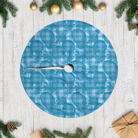 Polu Hawaii Breadfruit Palaka Motifs Tree Skirt LT14 Casual Blue - Polynesian Pride