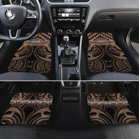 Aotearoa Kati Mamoe Personalised Car Mats Maori Iwi Poutama Puhoro Tattoo LT14 Set 4pcs Brown - Polynesian Pride